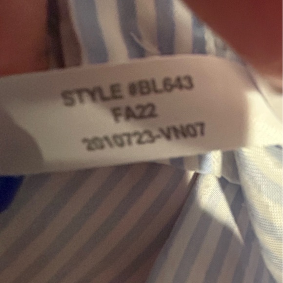 J. Crew Drapey Cupro-Blend Button Up Shirt in Blue and White, Size XXS - Picture 12 of 13